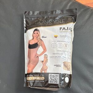 Brand new.  Women's Shapewear Bodysuit - Black and Tan